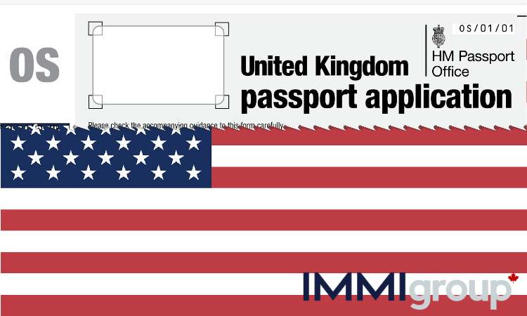 UK Passport OS application in the USA